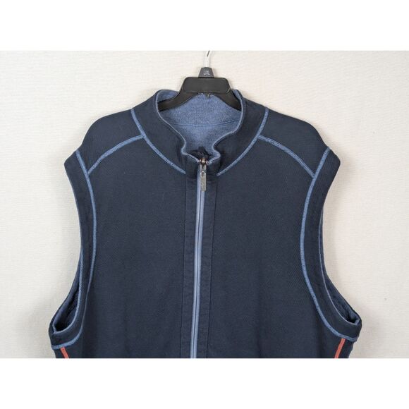 Tommy Bahama Reversible Full Zip Vest Blue Men's Size XL - Picture 8 of 10
